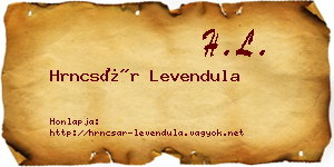 Hrncsár Levendula névjegykártya